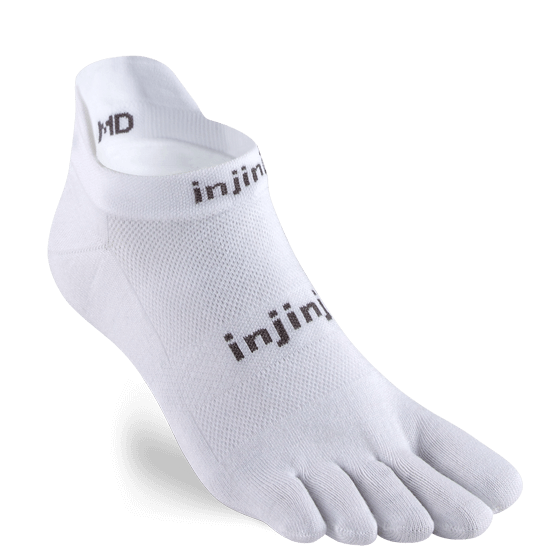 Injinji Injinji Ultra Run No-Show Five Finger Running Toe Socks Onyx 