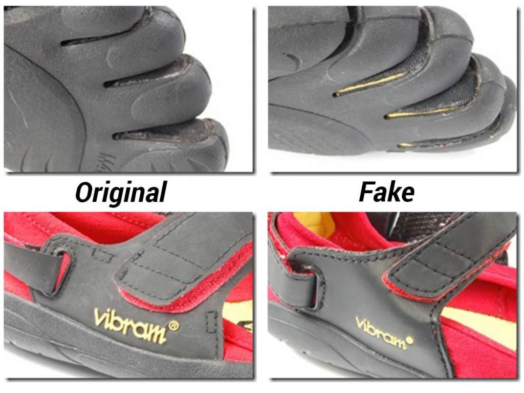 Genuine vs Fake Vibram Fivefingers 